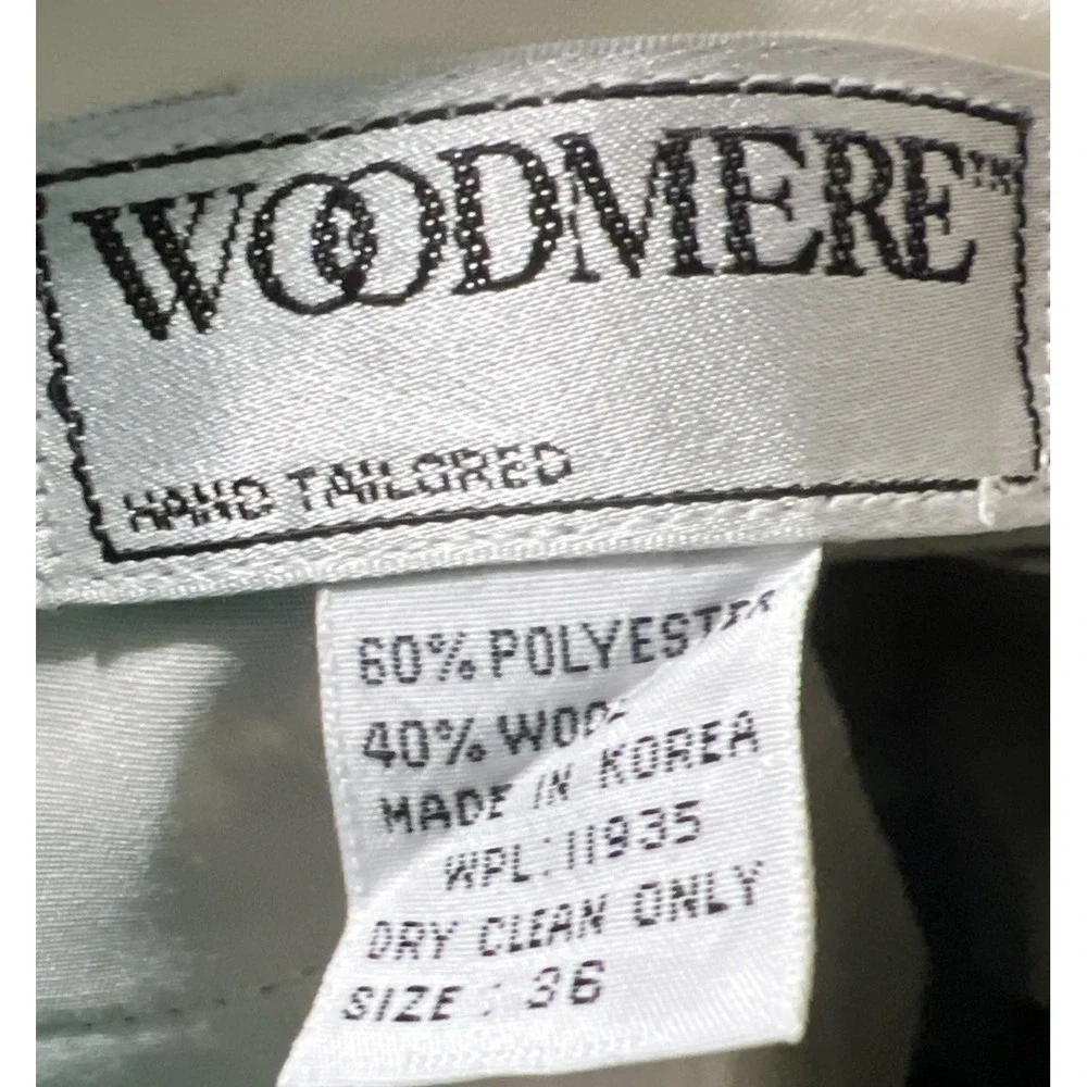 Vintage Woodmere Wool/Polyester Blend Men's Navy Blue Dress Pants Size 36x32